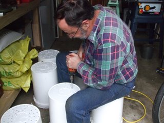 Drilling the holes Drilling the holes